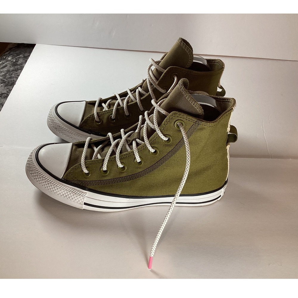 Converse Olive Green High Top Sneakers - Picture 2 of 16